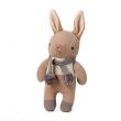 Baby Threads Taupe Bunny Rattle