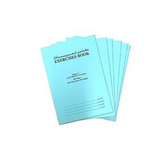 Exercise Book A4 Single Ruled Right margin Arabic Notebook - 100 Sheets - 6 Pcs