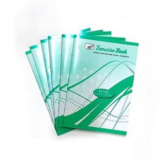 PSI Exercise Book A4 Single Ruled One Side Plain - 70 Sheets - 6 Pcs
