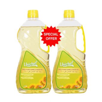 Unichef Pure Sunflower Oil-1.5ltrx2 Promo pack