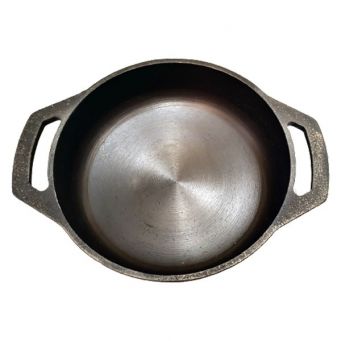 Pre Seasoned 9 Inch Flat Bottom Kadaai