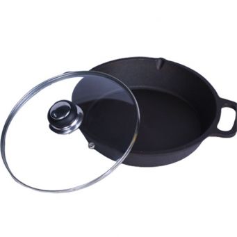Presesoned Oven Skillet With Glass Lid