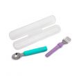 Melii - Detachable Spoon & Fork with Carrying Case - Blue & Purple