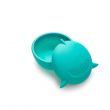 Melii - Silicone Bowl with Lid 350 ml Turquoise Shark