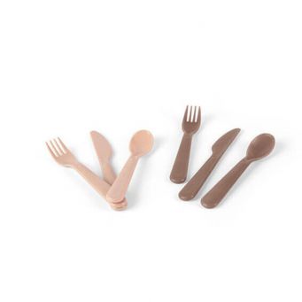 tiny BIO Cutlery Set - Cream & Mocha