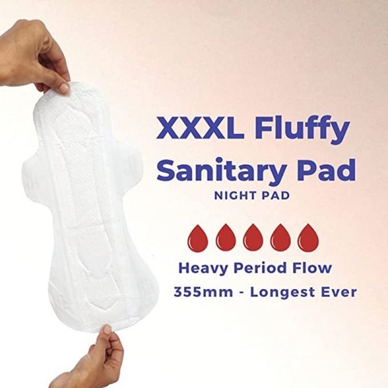 Buy Organic Sanitary Pads - XL Fluffy (Pack of 6) - Bliss Pads