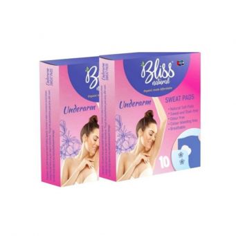 BLISS NATURAL Underarm Sweat Pads for Men/ Women/ Kids - ORGANIC & No More Sweat Stains