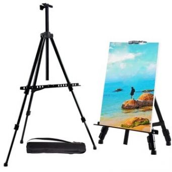 Portable Adjustable Metal Sketch Easel Stand Height Adjustable Upto 160cm