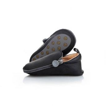 Rose et Chocolat Zipper Rubber Soles Shoes Black