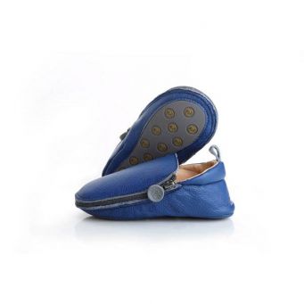 Rose et Chocolat Zipper Rubber Soles Shoes Navy