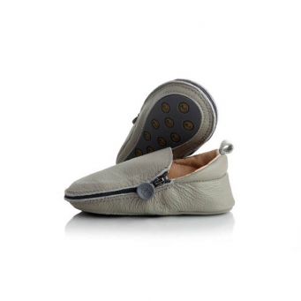 Rose et Chocolat Zipper Rubber Soles Shoes Grey