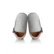 Rose et Chocolat Zipper Rubber Soles Shoes Light Grey