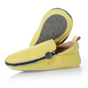 Rose et Chocolat Zipper Rubber Soles Shoes Yellow