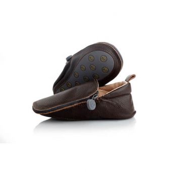 Rose et Chocolat Zipper Rubber Soles Shoes Brown