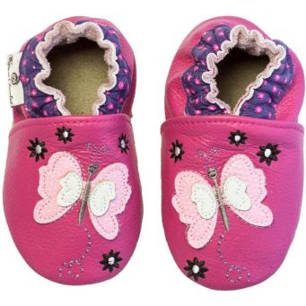 Rose et Chocolat Classic Shoes Butterfly Fuschia