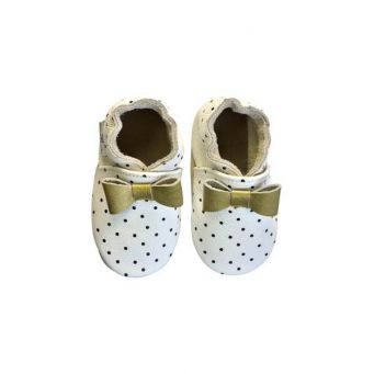 Rose et Chocolat Classic Shoes Polka Dot White White