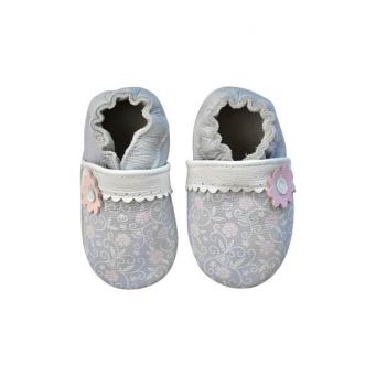 Rose et Chocolat Classic Shoes Paisley Grey Pink