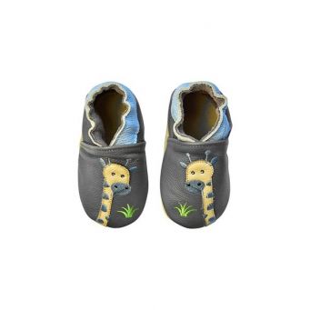 Rose et Chocolat Classic Shoes Giraffe Grey