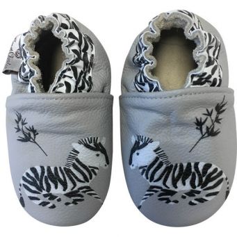 Rose et Chocolat Classic Shoes Zebra Grey