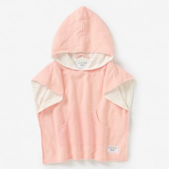 Hooded Beach Towel - Soft Pink (0-2 Years)