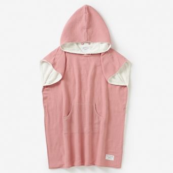 Hooded Beach Towel - Coral Pink (6-10 Years)