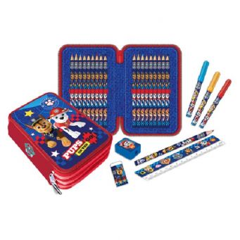 Paw Patrol 3 Zippers Pencil Case (Filled)