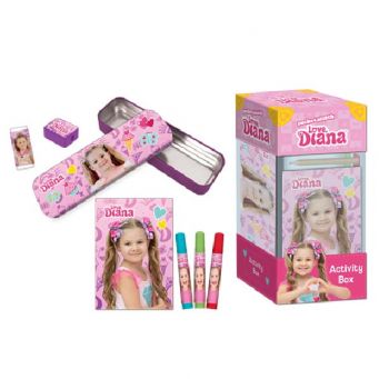 Love Diana Coloring Set with Metal Pencil Case