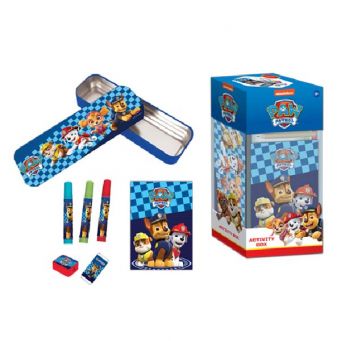 Paw Patrol Coloring Set with Metal Pencil Case