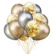 15-Piece Birthday Party Combo Gold Chrome Decoration Balloons