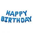Happy Birthday Foil Balloon Set Blue