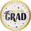 6 Pieces Congrats Grad Paper Plates Graduation Tableware Party Supplies