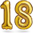 Number 18 Helium Party Balloon 16inch