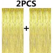2-Piece Gold Tassel Curtain Set