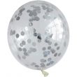 20-Piece Party Confetti Balloons Silver