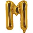 M Letter Gold Foil Party Balloon