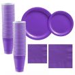 40-Piece Purple Disposable Party Tableware Set Small Plates