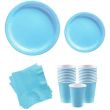 40-Piece Disposable Party Tableware Set Small Plates (8x7), Large Plates (8x9)inch