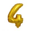 4 Number Gold Foil Balloon 16-Inch