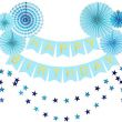 Happy Birthday Party Decoration Set 30x5x20cm-Light Blue