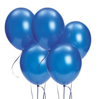 100-Piece Blue Latex Balloon Set 12inch