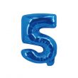 Numeric 5 Blue Foil Balloon 16inch