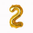 Number 2 Gold Foil Party Balloon 16inch