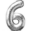 Number 6 Party Decorative Foil Balloon 16inch