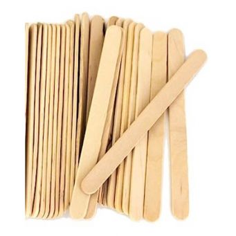 Pack Of 200 Wooden Popsicle Ice Cream Stick Beige 200grams