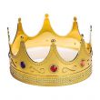 Plastic Royal King Queen Crown 4.6 x 7.9 x 7.9inch