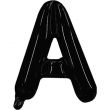 A Letter Black Decorative Foil Balloon For Party 16inch