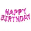 13-Piece Happy Birthday Letters Foil Balloon Pink Set 16 Inch