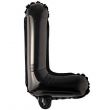 L Letter Black Foil Decorative Balloon 16inch