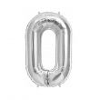 Number 0 Silver Party Foil Balloon 32inch