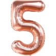 Number 5 Rose Gold Foil Balloon Set 16inch